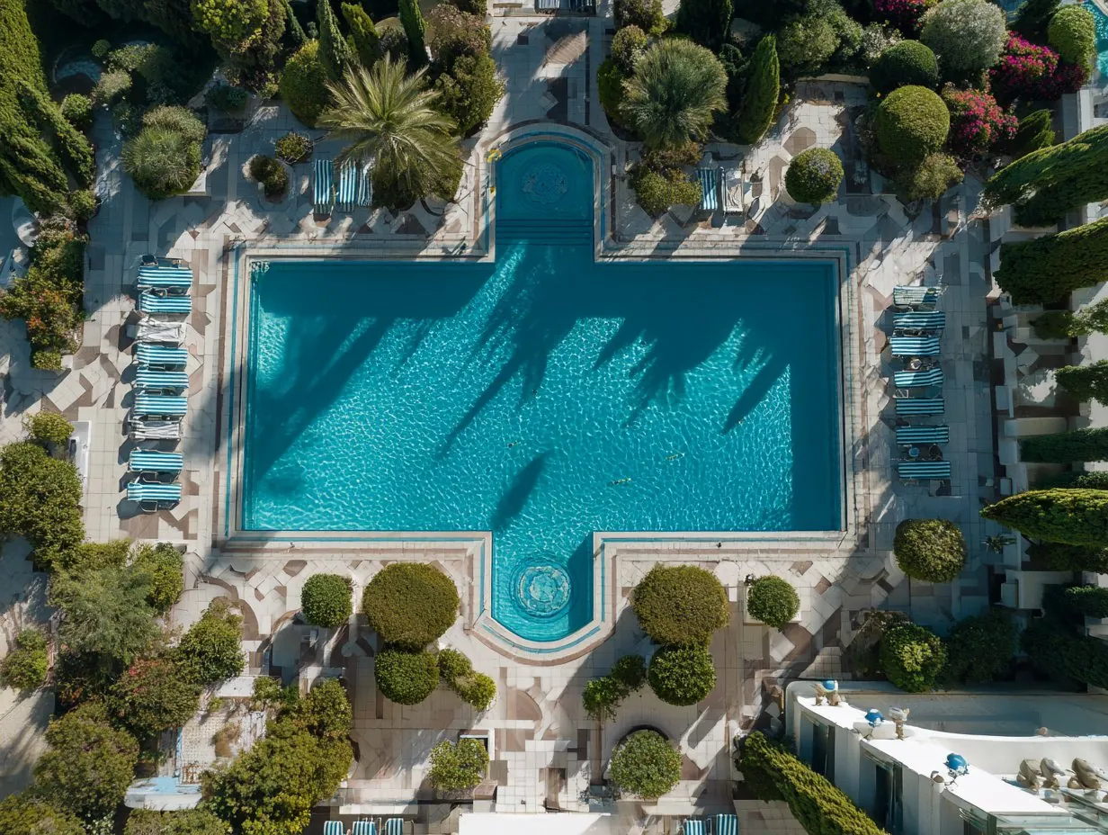 Acqua piscina hotel senza clorammine